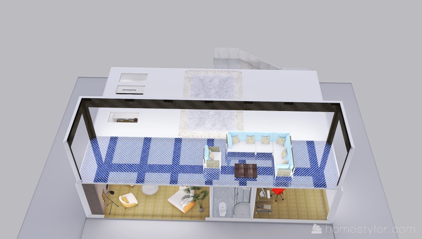 4bedroom 2 x 40ft Container Home 3d design picture 108.2