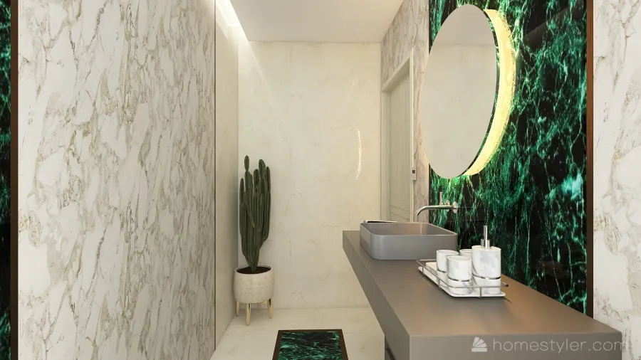 Modern Black Bathroom2 3d design renderings