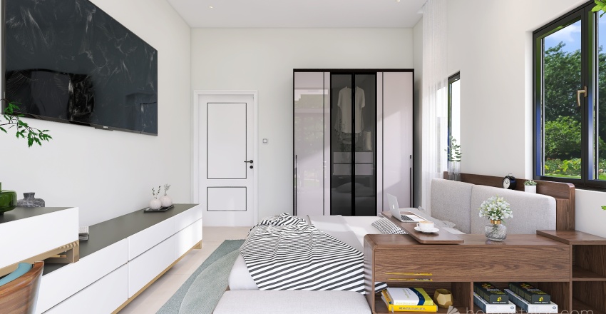 Contemporary Bedroom1 3d design renderings