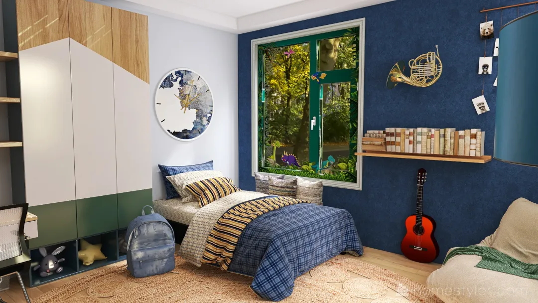 Little Boy's Bedroom 3d design renderings