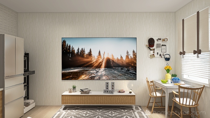 Tiny house Interior Design Render