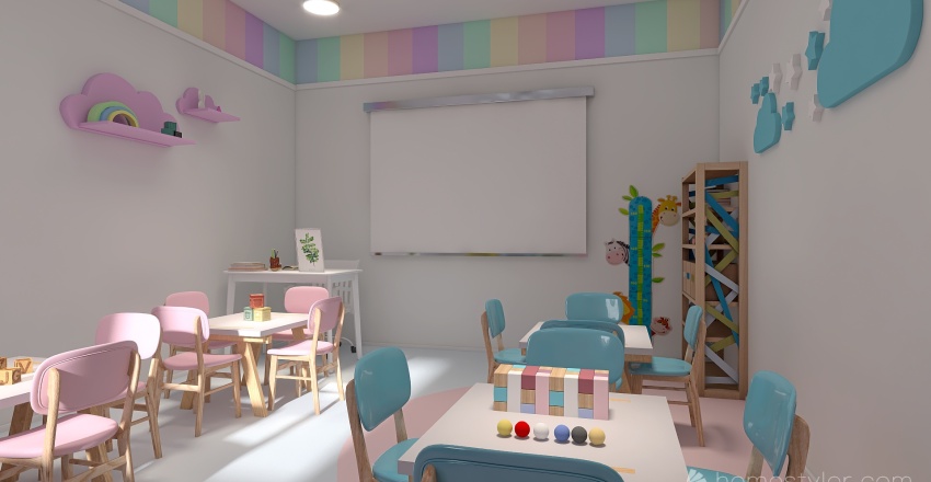 Afnan Kindergarten-class 3d design renderings