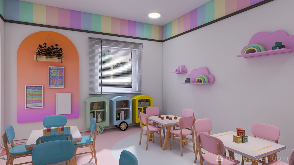 Afnan Kindergarten-Montessori room 3d design renderings