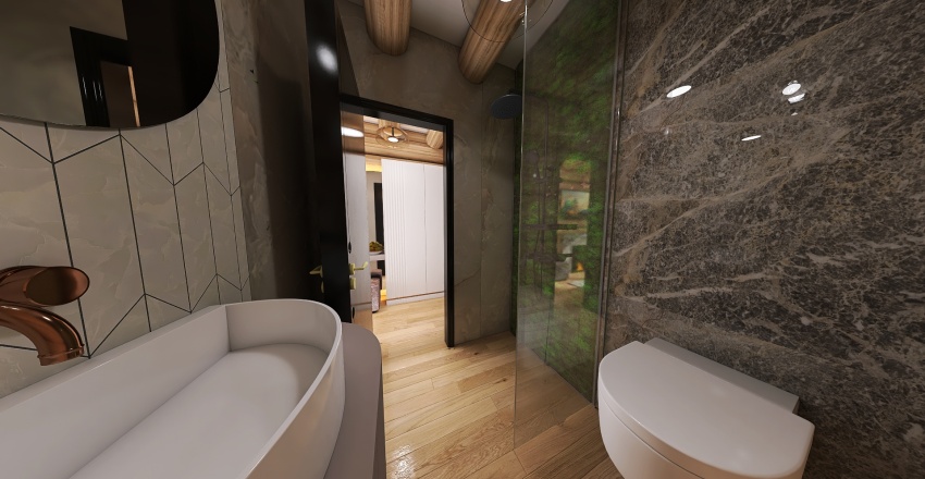 Farmhouse WoodTones Bathroom6 3d design renderings