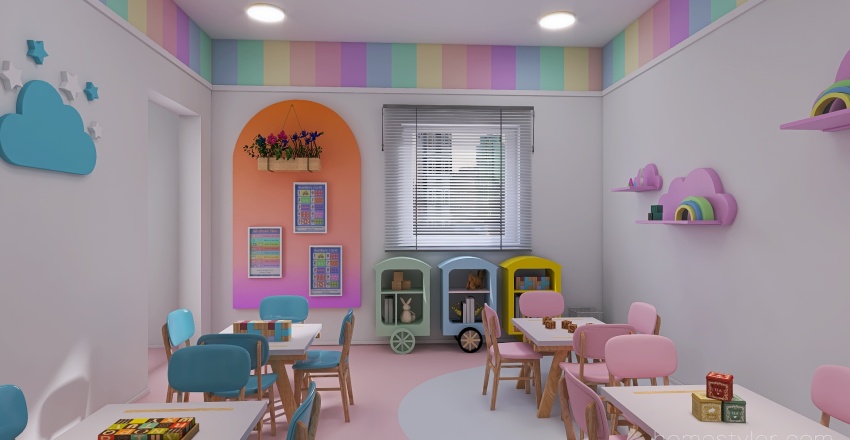 Afnan Kindergarten-class 3d design renderings