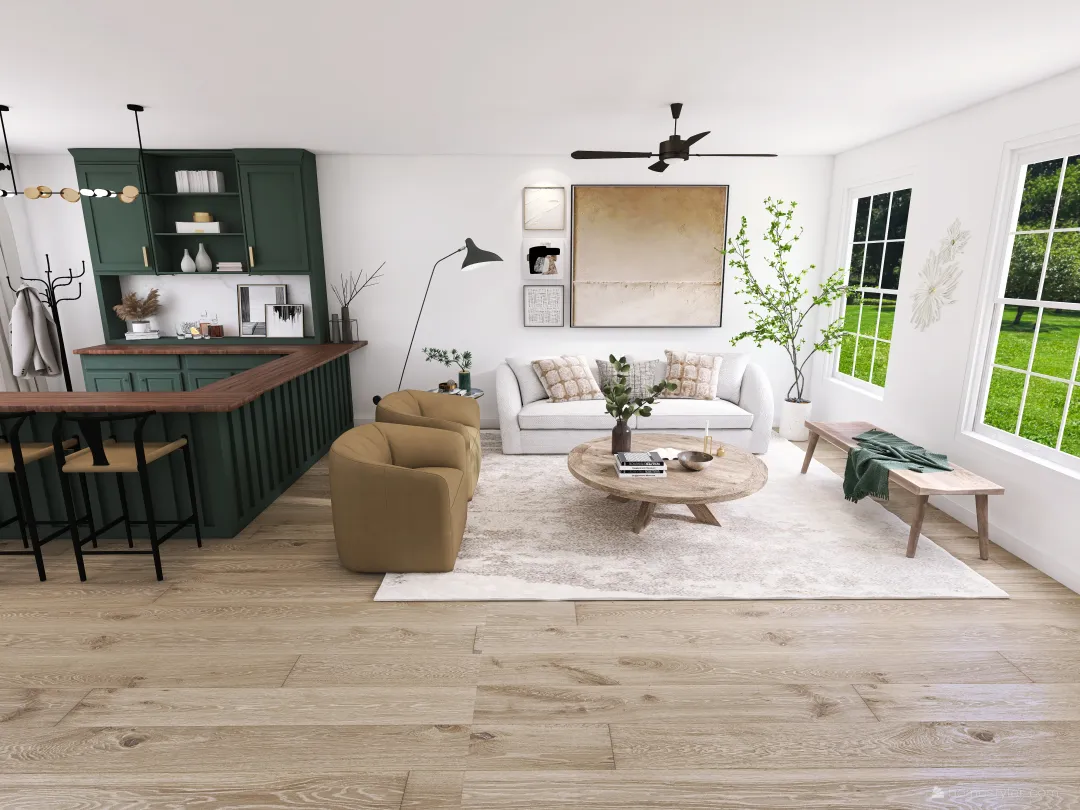 Azocar Living Room 3d design renderings