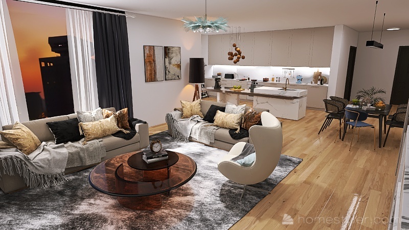 Apartament 1 3d design renderings
