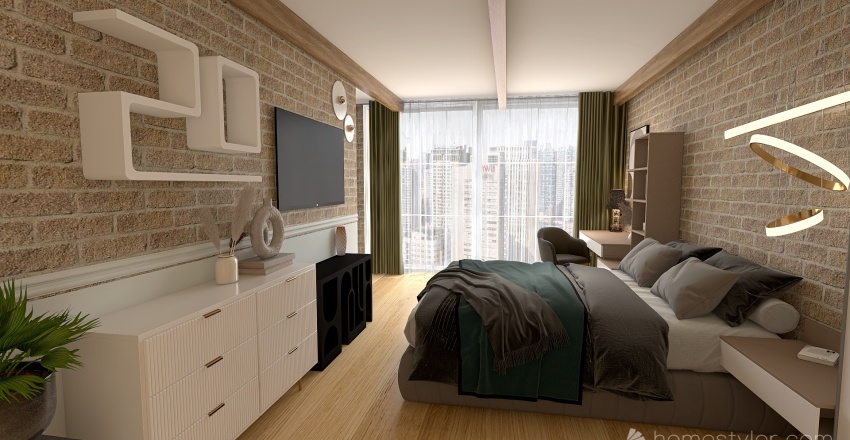 Two floors apartment 3d design renderings