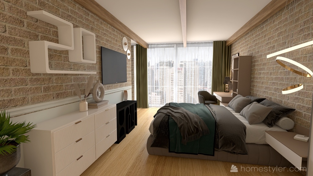 Two floors apartment 3d design renderings