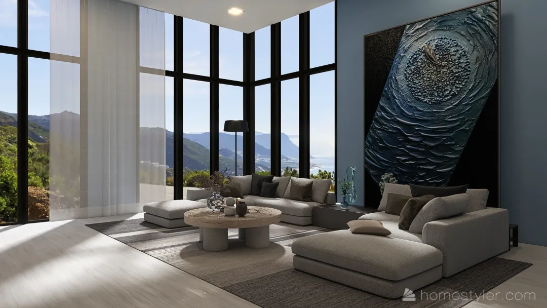 Costal #OceanContest - Vacation House Blue 3d design renderings