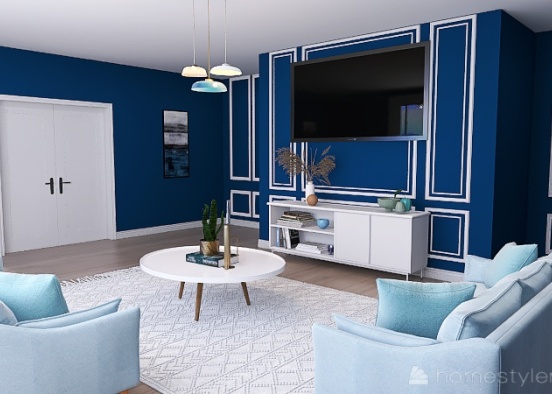 Ocean view living room Design Rendering