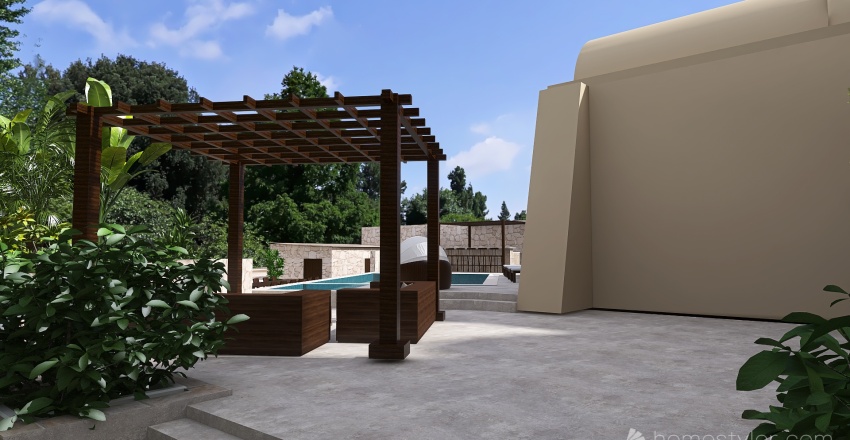 #EcoHomeContest - Mud House inspired From Hassan Fathy Beige 3d design renderings