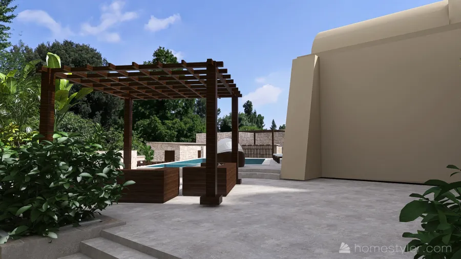 #EcoHomeContest - Mud House inspired From Hassan Fathy Beige 3d design renderings