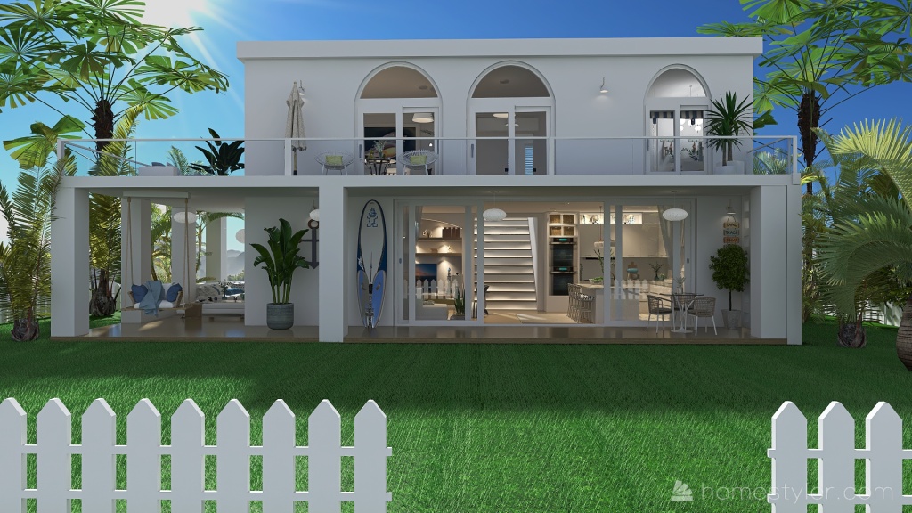 #OceanContest - Summer Breeze Blue 3d design renderings