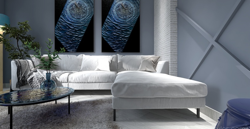 Costal  #OceanContest-modern studio Blue 3d design renderings