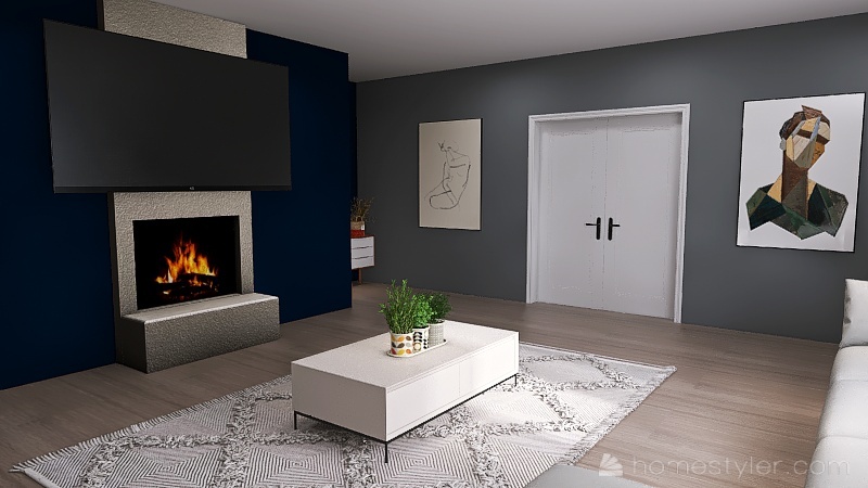 Living room 3d design renderings