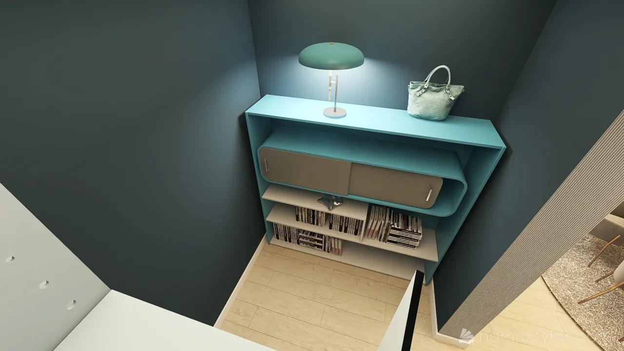 Blue StorageRoom 3d design renderings