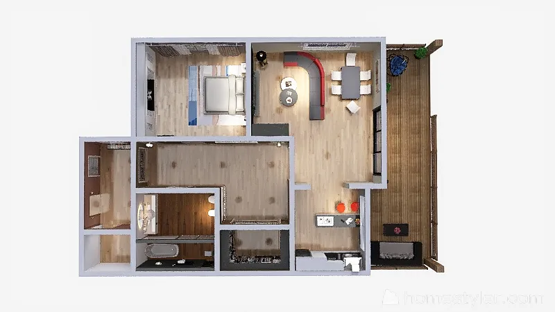 Загородный дом (Рукавец К.А.) 3d design renderings
