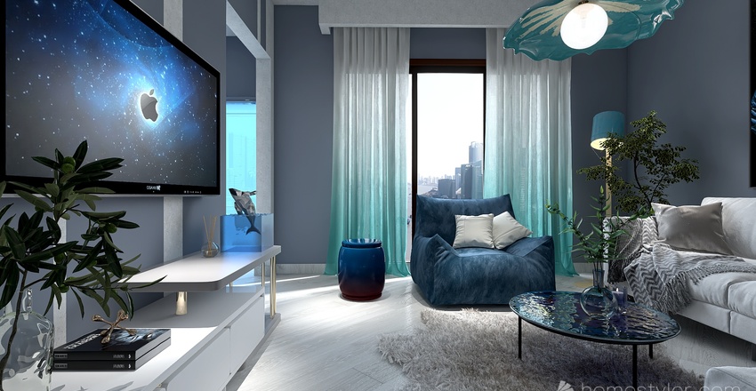 #OceanContest-modern studio Interior Design Render
