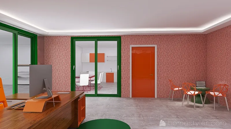 office space 3d design renderings
