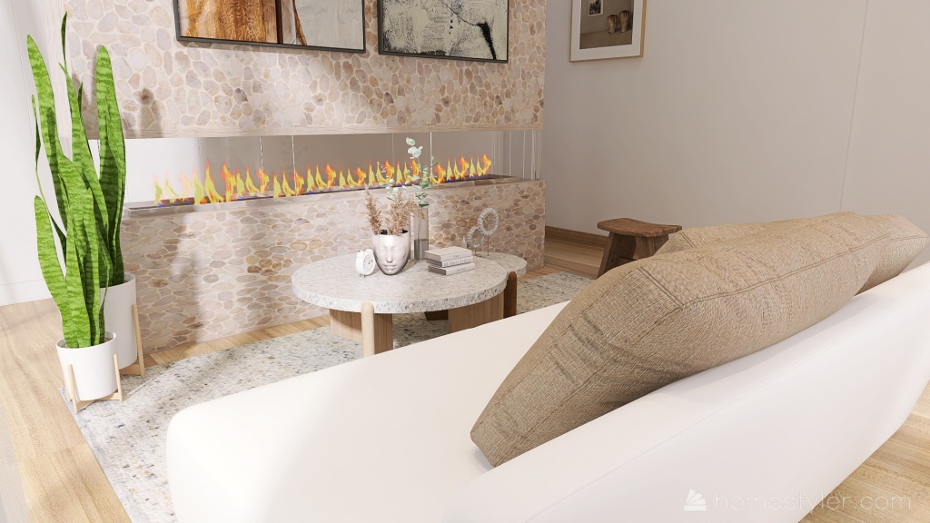 Scandinavian Stone and Wood WoodTones 3d design renderings
