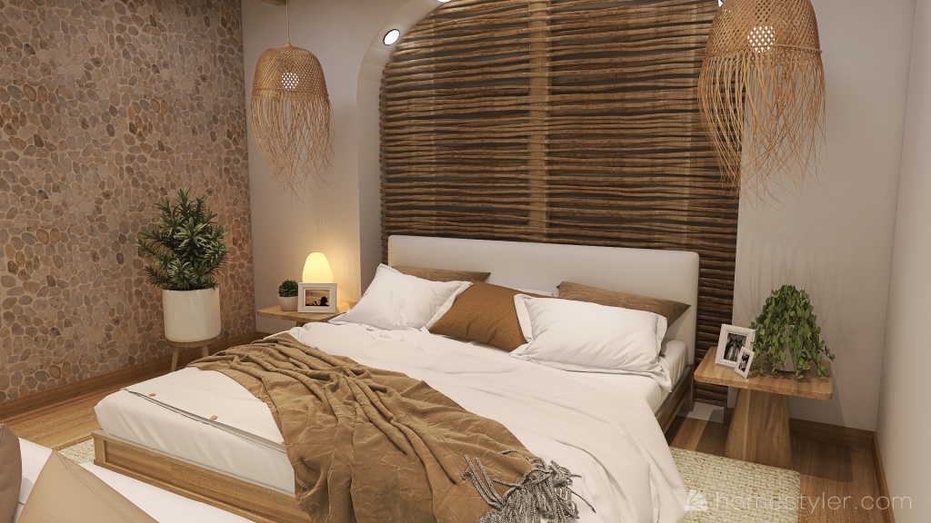Scandinavian Stone and Wood WoodTones 3d design renderings