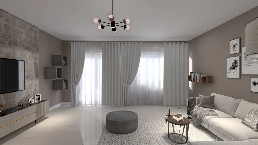 Appartamento Trilocale 3d design renderings