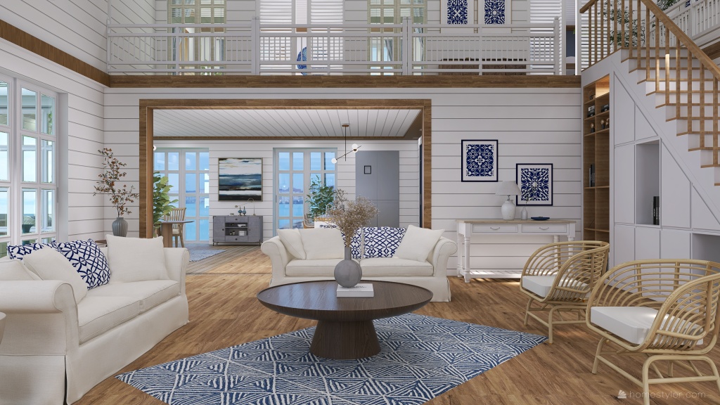 Costal #OceanContest - Coastal Living Blue 3d design renderings