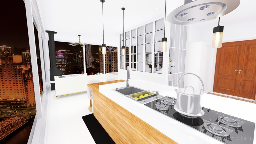 glass apartment 3d design renderings