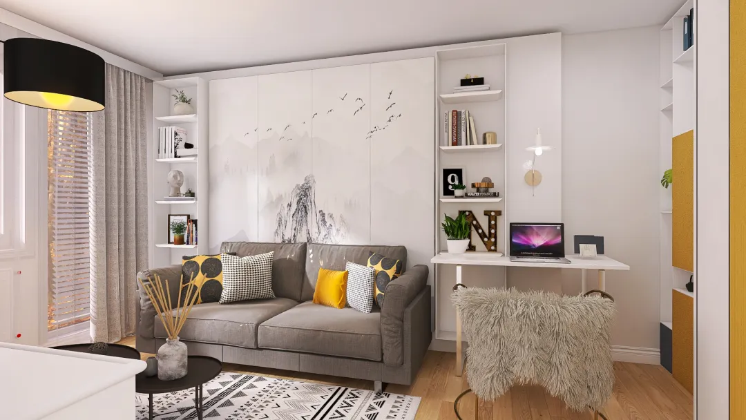 Mini appartamento 3d design renderings