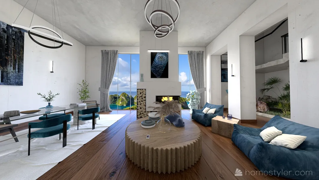 Costal #OceanContest THE O’apartment Blue 3d design renderings