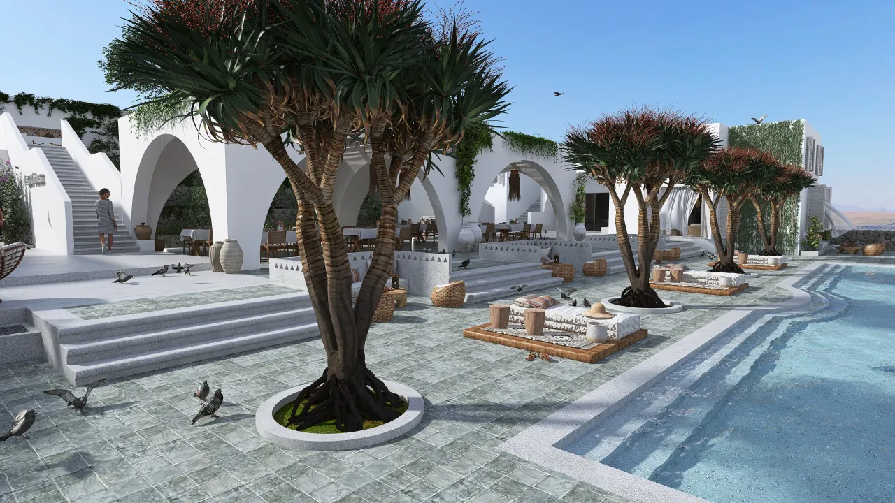 #HSDA2021Commercial - Hostal Restaurante Las Palomas. 3d design renderings