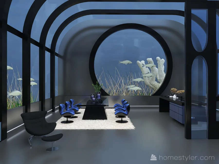 Costal Blue Other Room 3d design renderings