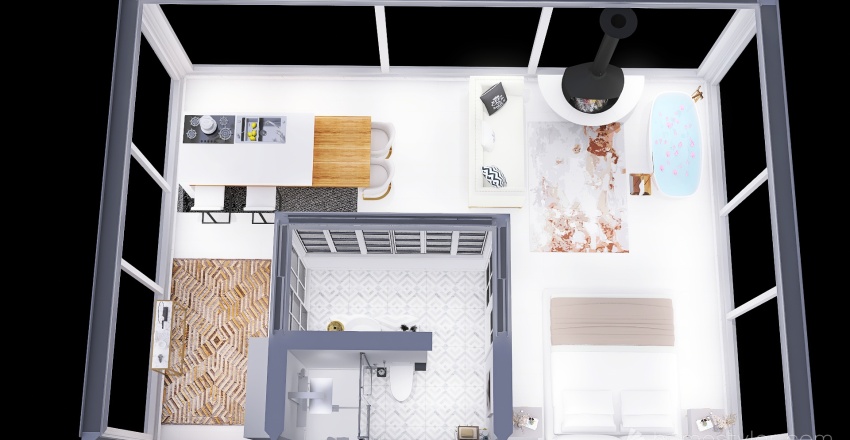 glass apartment 3d design renderings