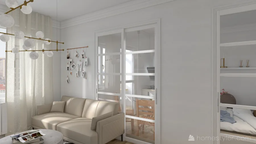 Studio apartments 3d design renderings