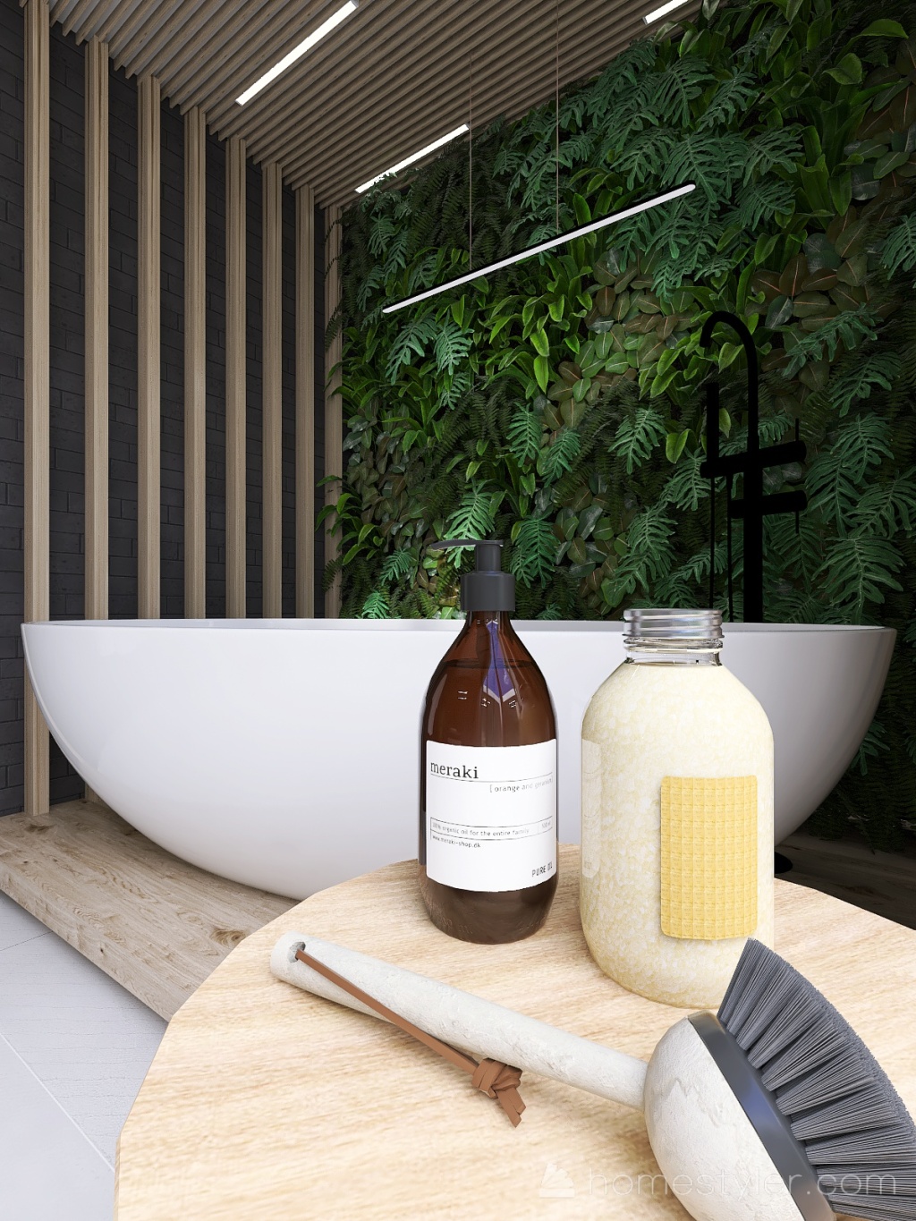 Bathroom tub area 3d design renderings