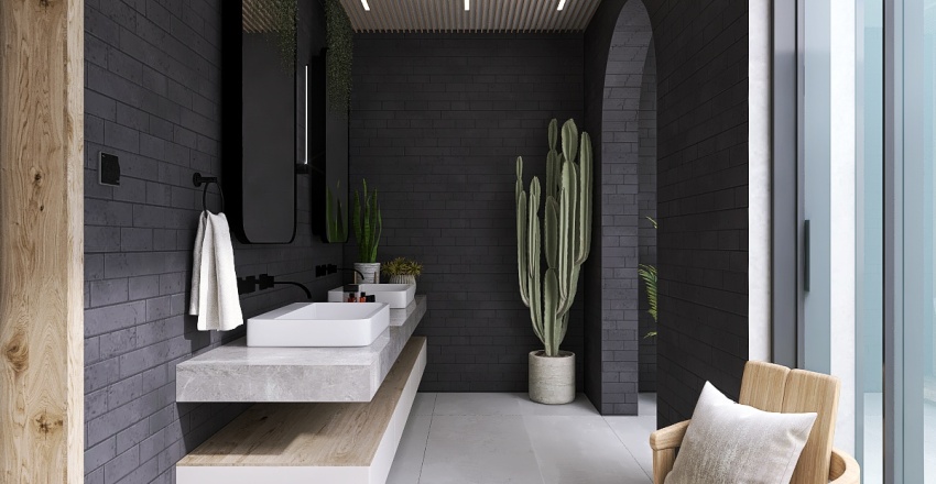 Bathroom entry 3d design renderings