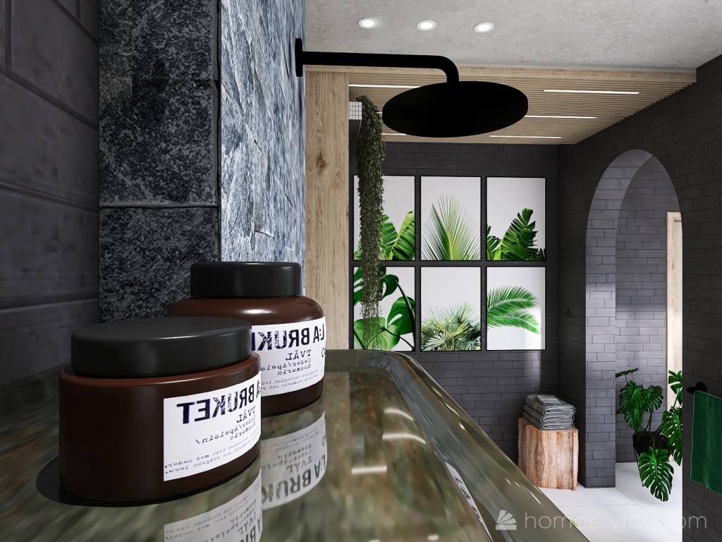 Bathroom toilet and shower 3d design renderings