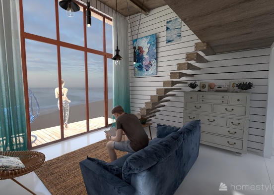 #OceanContest - Beach Cabin Design Rendering