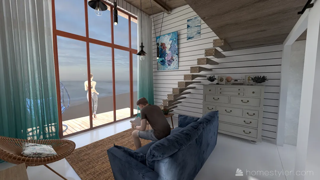 #OceanContest - Beach Cabin 3d design renderings