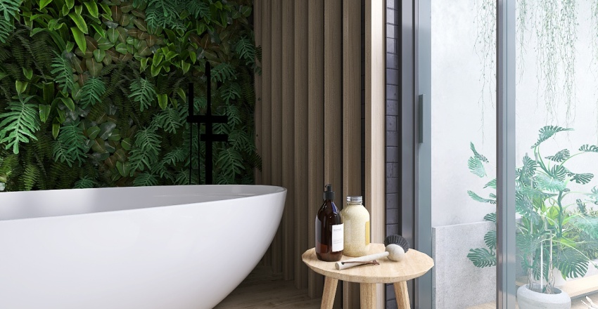 Bathroom tub area 3d design renderings