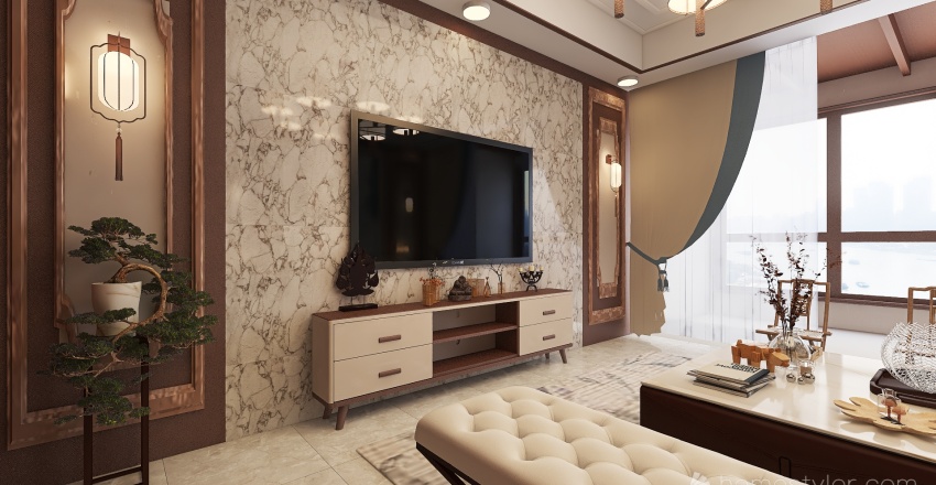 Living Room Project 3d design renderings