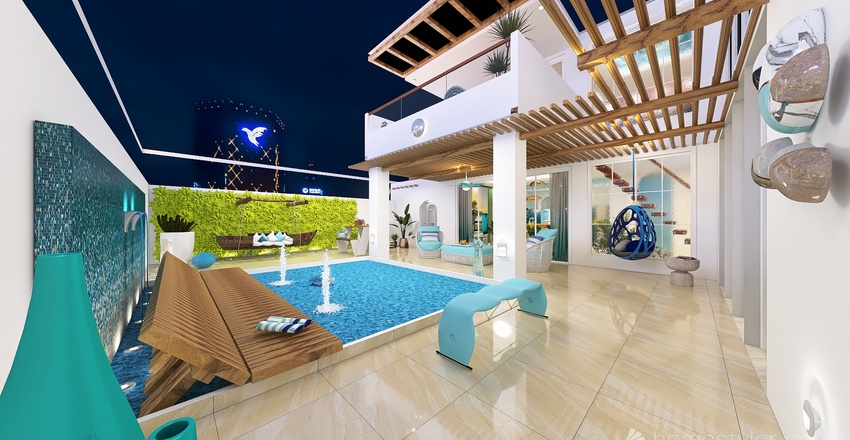 Pool Area 3d design renderings