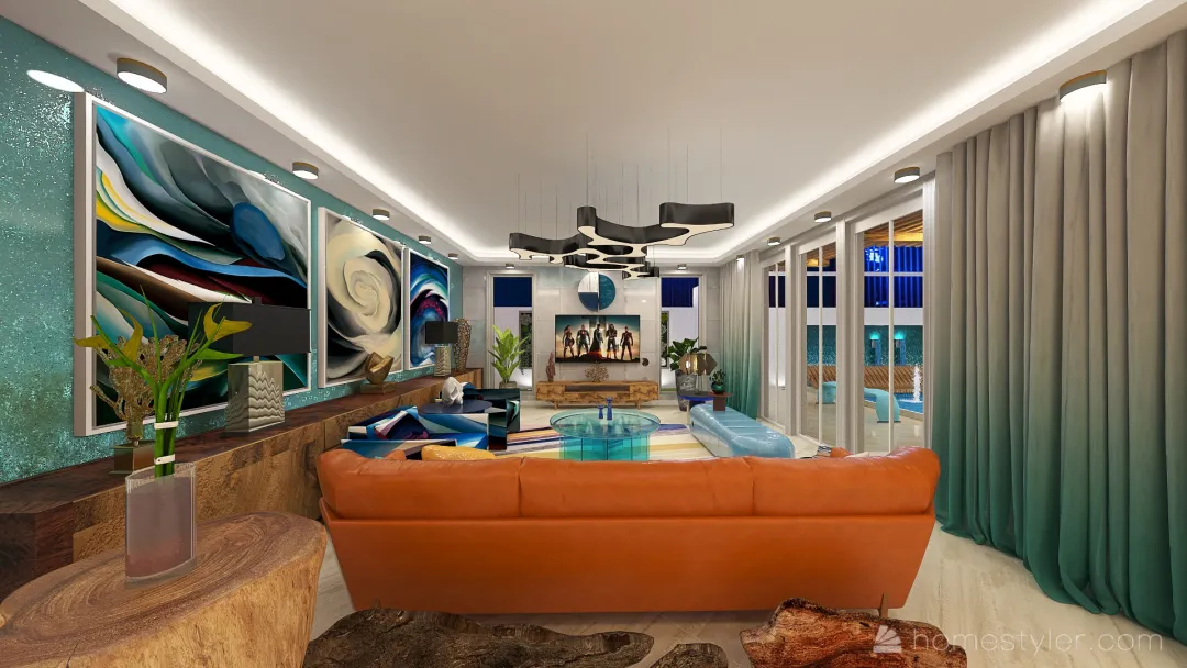 #OceanContest - Turquoise, Emerald and Sunshine. 3d design renderings