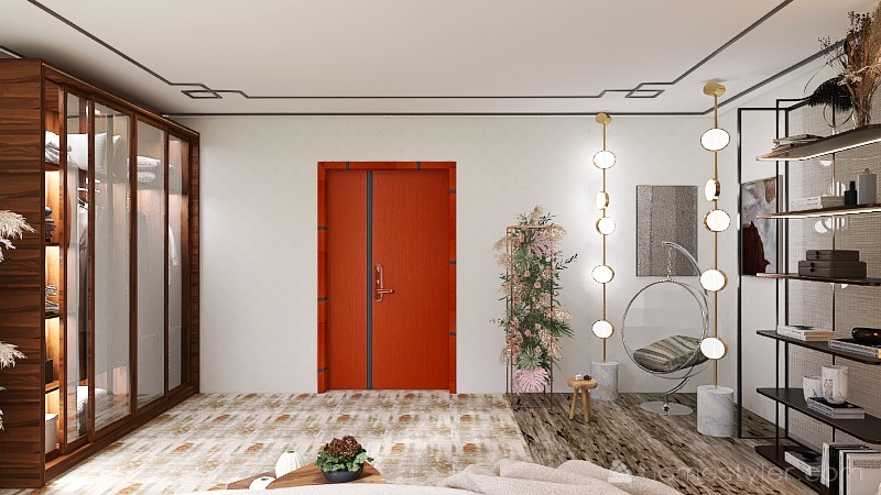 Brown room 3d design renderings