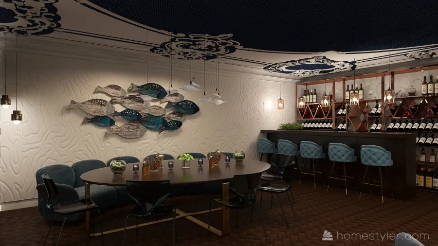#OceanContest - Restaurant Atlantis 3d design renderings