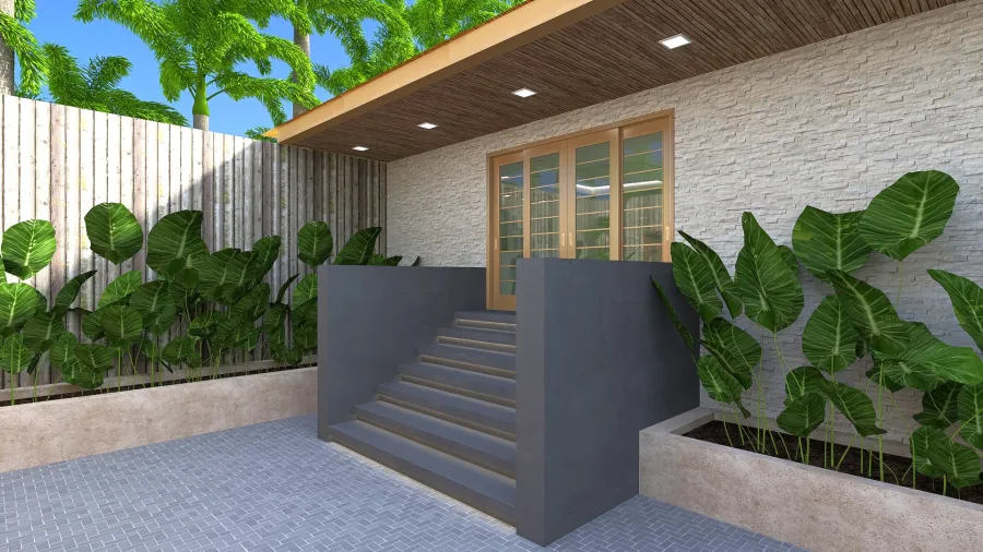 Costal Blue Garage 3d design renderings