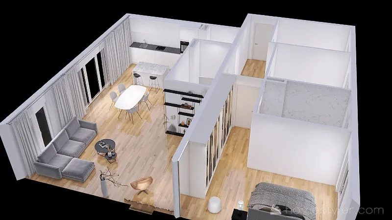 Wohnung 3d design renderings