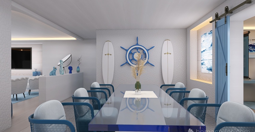 Costal #oceancontest  //young family apartament// 3d design renderings