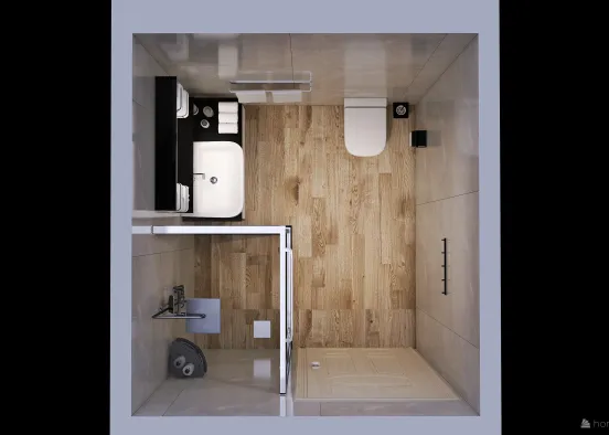 łazienka - parter by Kate Design Rendering